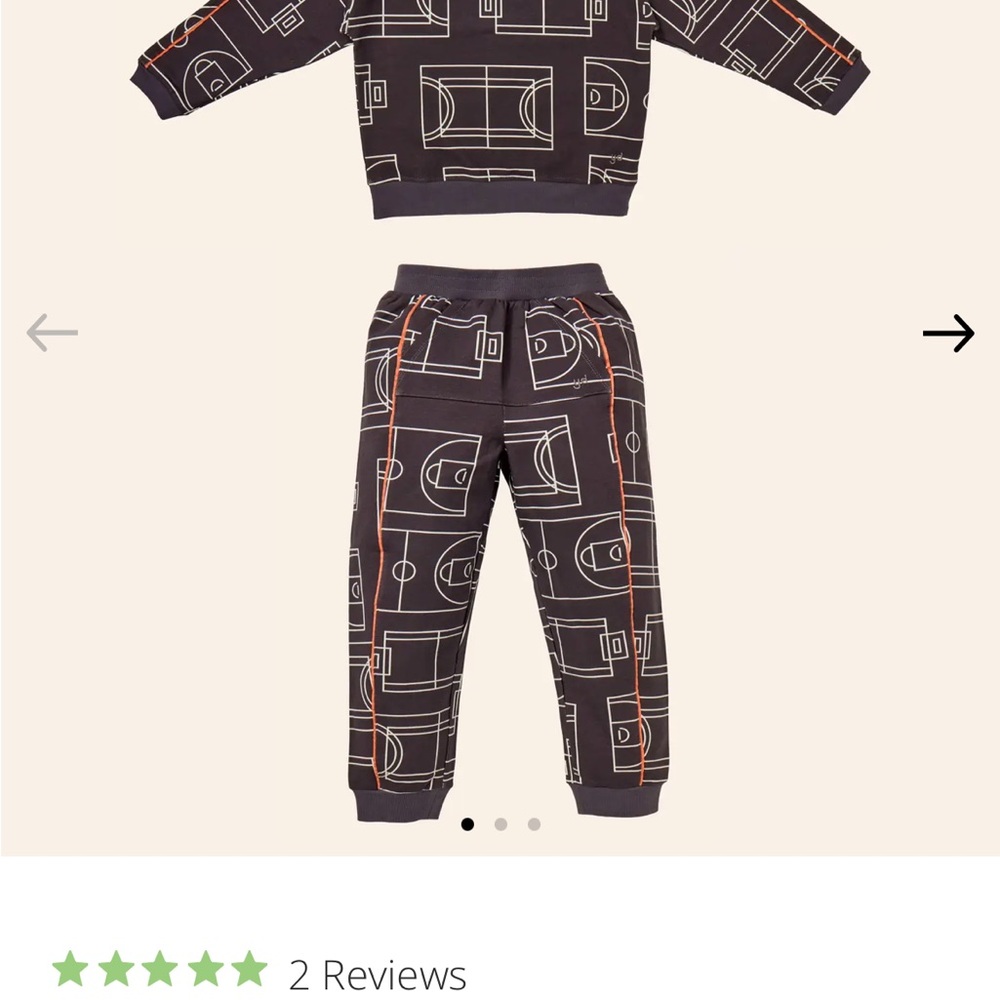 Young Days sweatsuit - Wrigley Fenway Court Print 6-12m